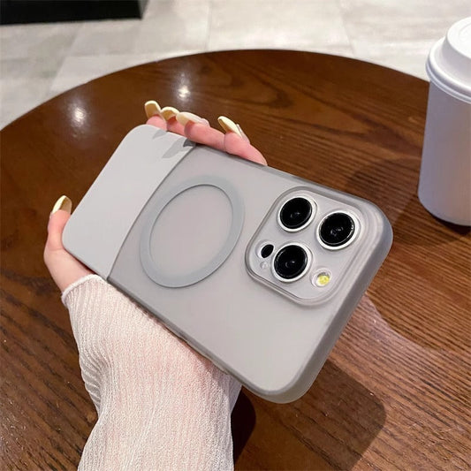 Premium Detachable 2 Cut Natural Titanium splicing strong magnetic charging matte | Shockproof Cover | 15 ft Protection