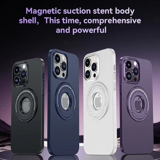 UG Premium Metal Stand, Ring Holder Shell, Compatible Mag-Safe Magnetic Wireless Charging Shockproof Case Cover For iPhone