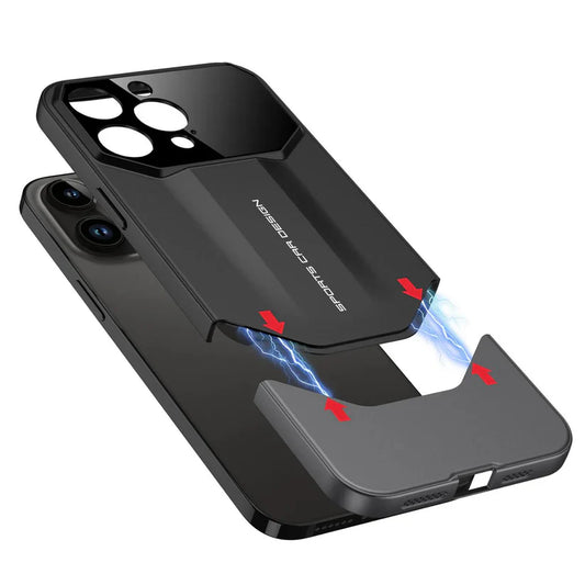 UG Premium Metal Matte Duo Tone Slider Frosted Design Case -iPhone Series