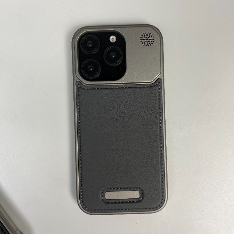 Genuine Vegan Leather Phone Case With Metal Frame | 15 ft Drop Protection