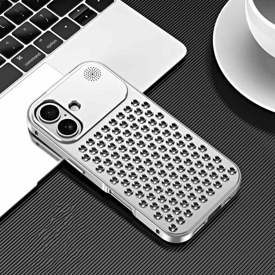Premium iPhone Hard Metal Heat Dissipation Case | Cooling Feature | 8 ft Drop Protection