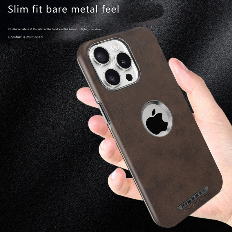 Premium Leather Logo Cut Magsafe Case - iPhone