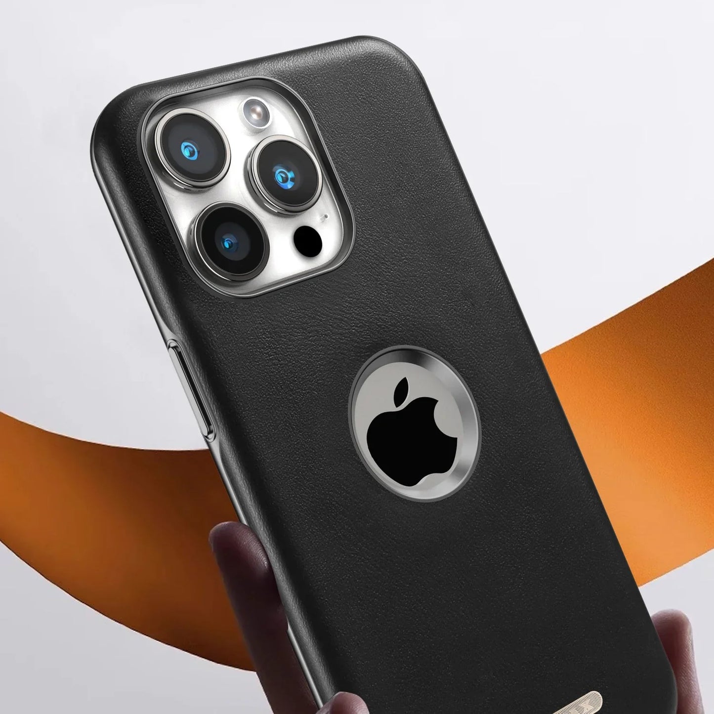 Premium Leather Logo Cut Magsafe Case - iPhone