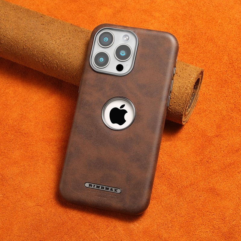Premium Leather Logo Cut Magsafe Case - iPhone