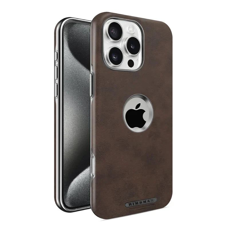 Premium Leather Logo Cut Magsafe Case - iPhone