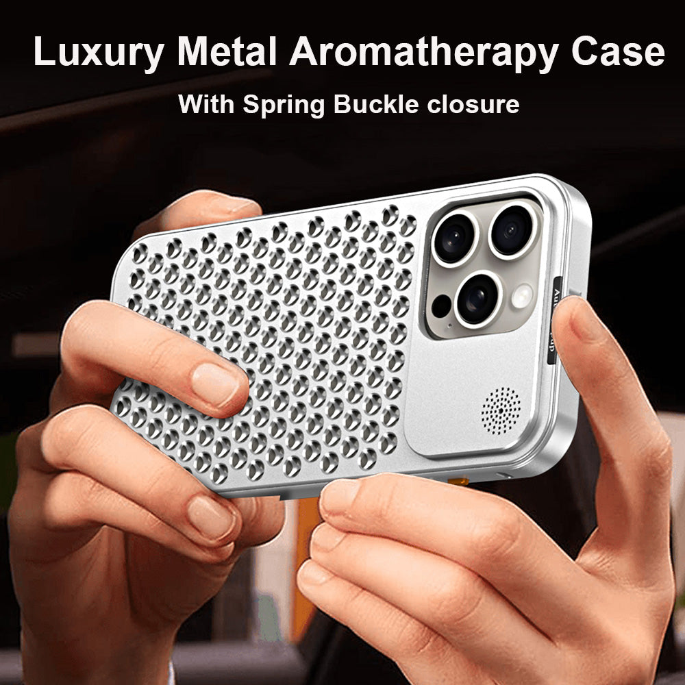 Premium iPhone Hard Metal Heat Dissipation Case | Cooling Feature | 8 ft Drop Protection
