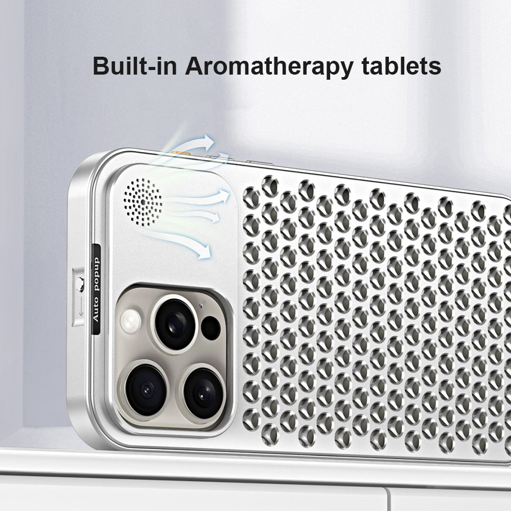 Premium iPhone Hard Metal Heat Dissipation Case | Cooling Feature | 8 ft Drop Protection