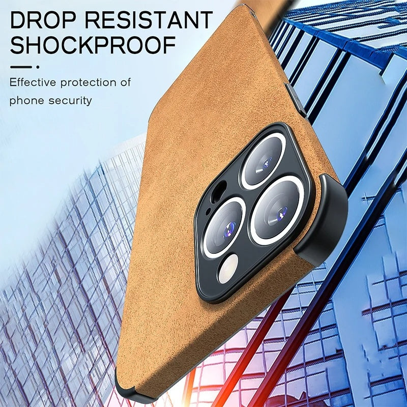 Premium iPhone Leather Cover for Full Protection | 8 ft Drop Protection