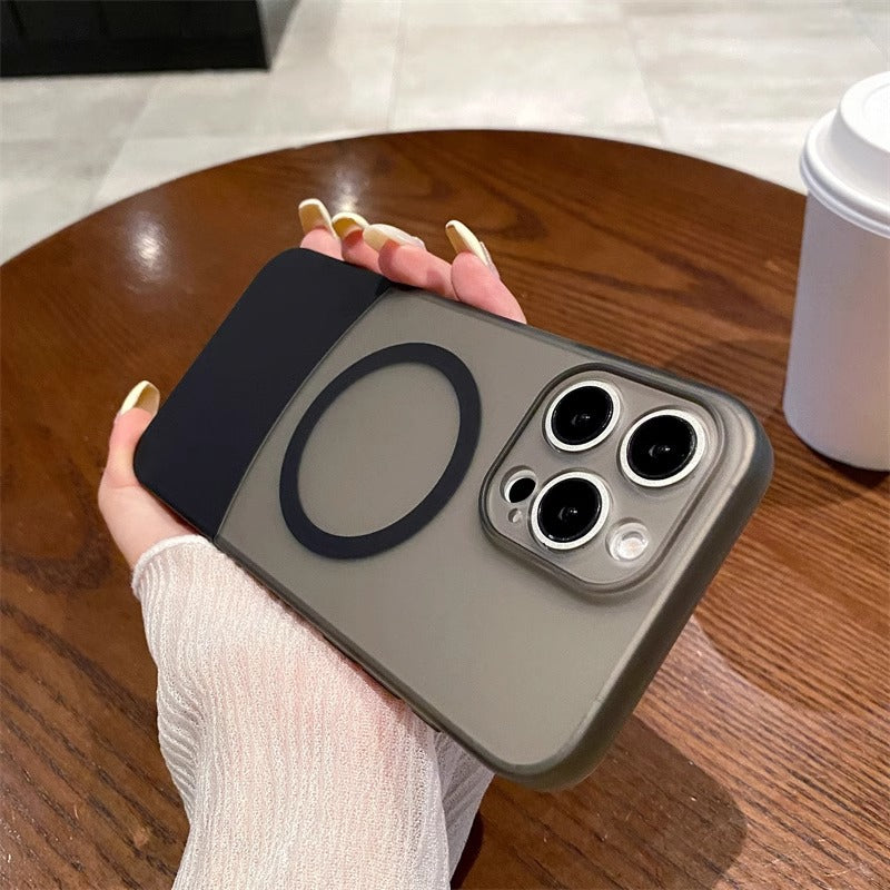 Premium Detachable 2 Cut Natural Titanium splicing strong magnetic charging matte | Shockproof Cover | 15 ft  Protection