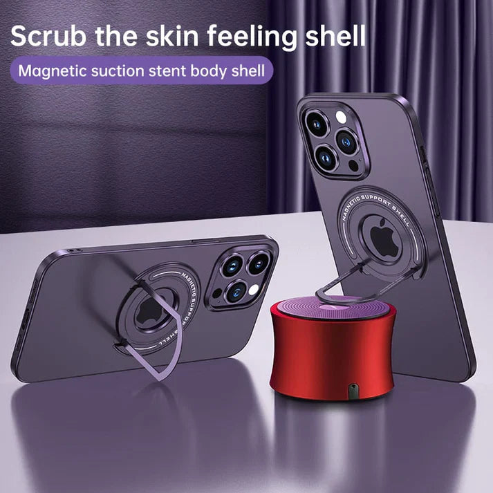 UG Premium Metal Stand, Ring Holder Shell, Compatible Mag-Safe Magnetic Wireless Charging Shockproof Case Cover For iPhone