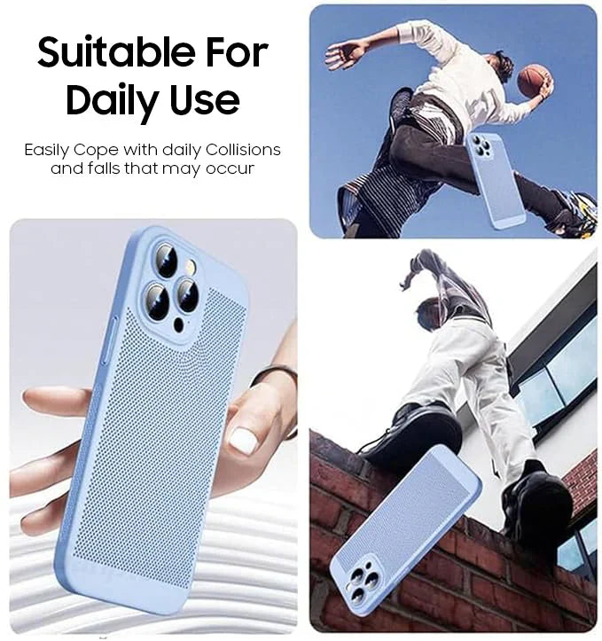 Popular Mesh Red Electroplated Precision Heat Dissipation For iPhone Case | 8 ft Drop Protection