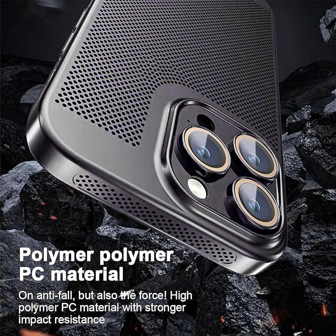 Popular Mesh Red Electroplated Precision Heat Dissipation For iPhone Case | 8 ft Drop Protection