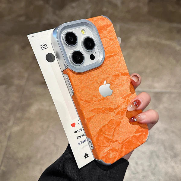 iPhone Series - Electroplating Flannel Snow Pattern Case