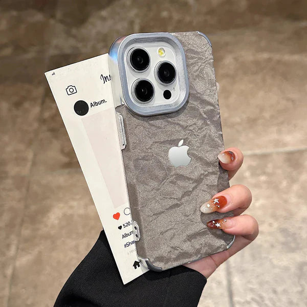 iPhone Series - Electroplating Flannel Snow Pattern Case