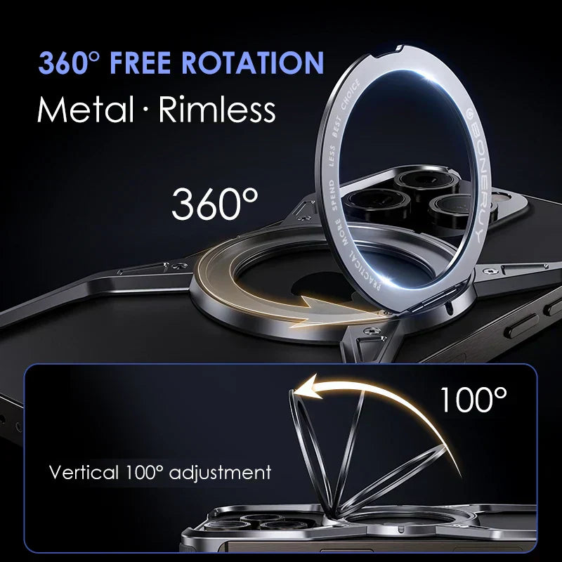 Premium Metal Frame Corner Guard Cover- iPhone | 15 ft Drop Protection | Shockproof