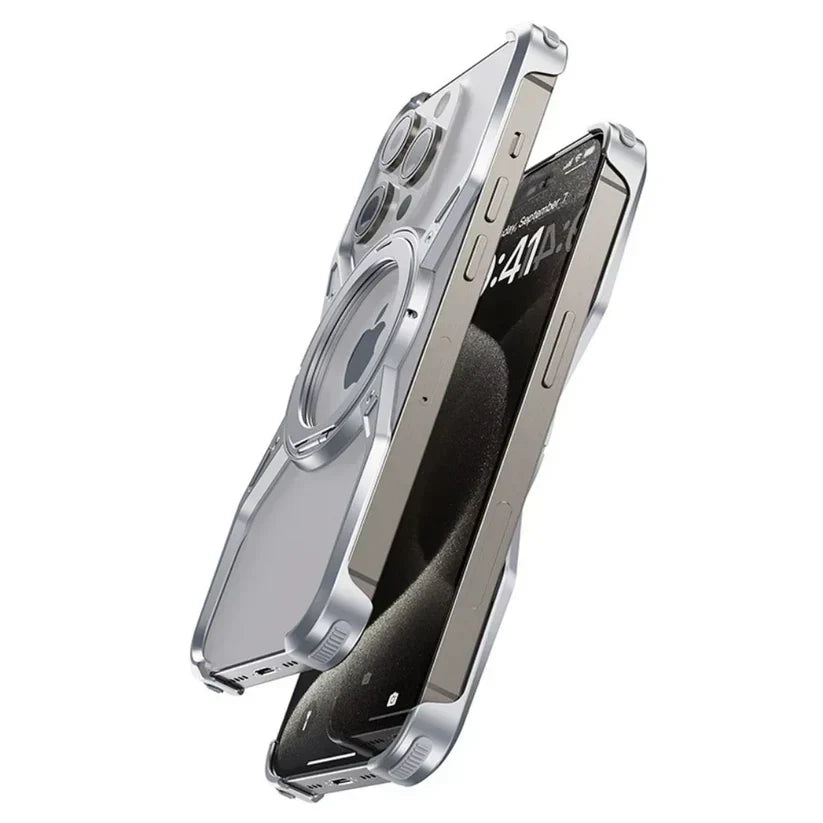 Premium Metal Frame Corner Guard Cover- iPhone | 15 ft Drop Protection | Shockproof
