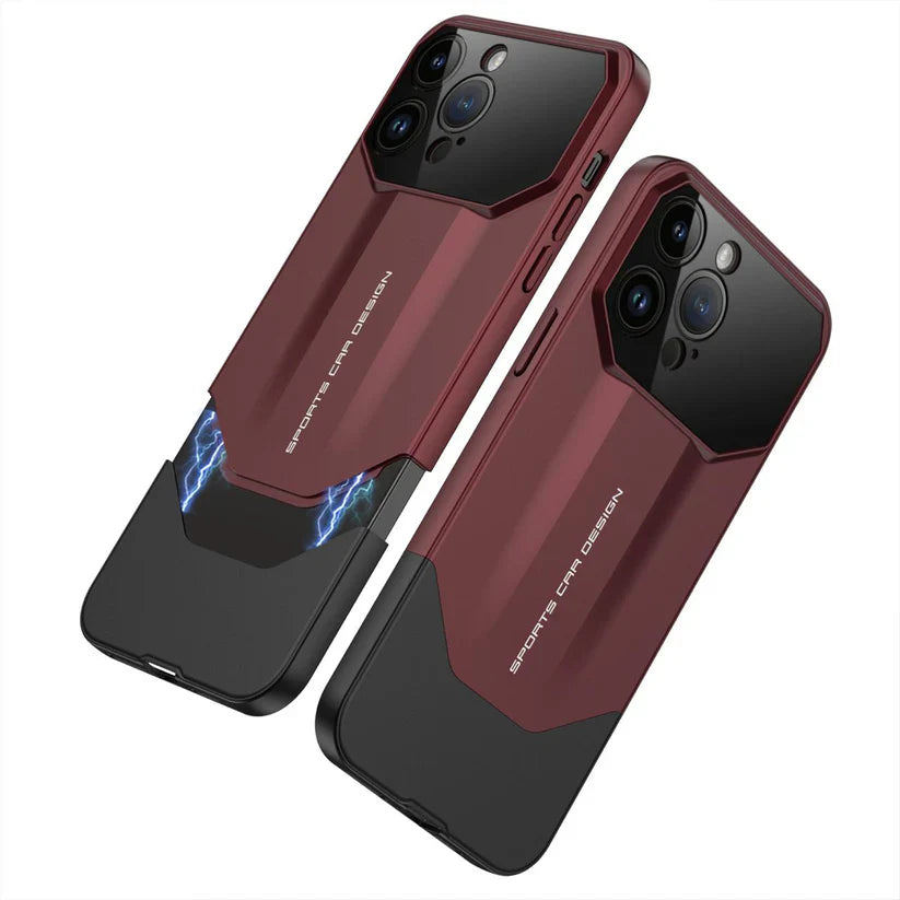 UG Premium Metal Matte Duo Tone Slider Frosted Design Case -iPhone Series