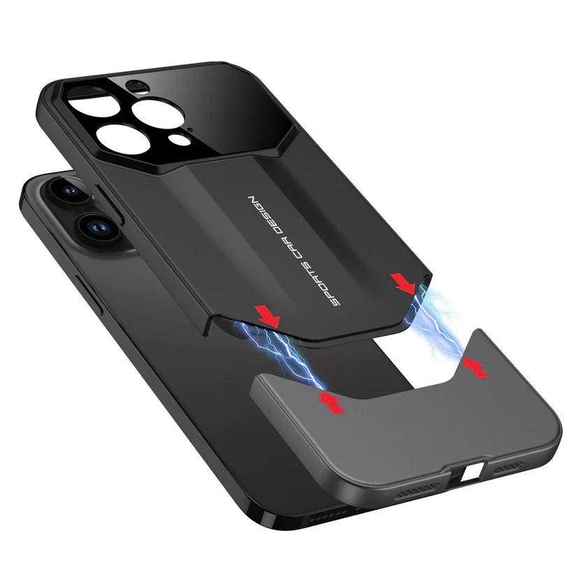 UG Premium Metal Matte Duo Tone Slider Frosted Design Case -iPhone Series