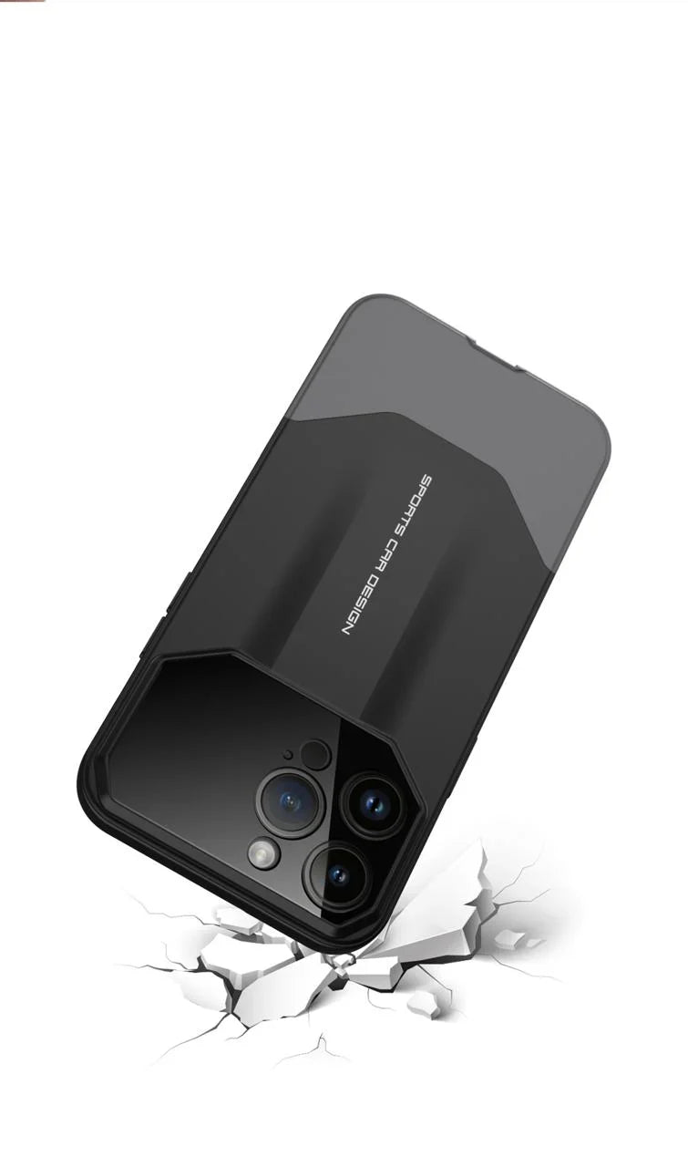 UG Premium Metal Matte Duo Tone Slider Frosted Design Case -iPhone Series